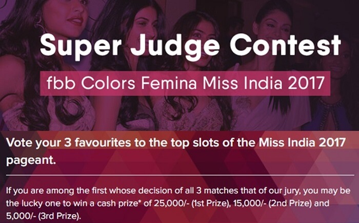Miss India 2017 Super Judge Contest Registration